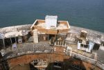 Horse Sand Fort: Spithead, Hampshire: The upper gun deck viewed  from the core