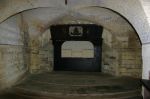 Hurst Castle: Hampshire: interior of gun casemate with shield