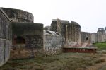 Hurst Castle: Hampshire: The castle exterior with later caponier