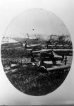Kings Bastion and Long Curtain: Portsmouth: Old photograph of Kings Bastion with saluting guns