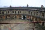 Landguard Fort: central parade with officers' quarters and tunnel through to the outer parade