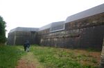 Landguard Fort: ditch with east curtain and Kings Bastion