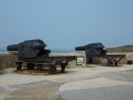 Old Needles Battery: Isle of Wight: 9inch R.M.L.s on replica carriages